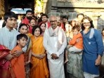Rajinikanth visited the temple with his family.