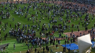 According to Additional Director General (ADG) Law and Order Jawed Shamim, the chief organiser of the Kolkata leg of his GOAT Tour of Lionel Messi has been arrested, following utter chaos and shambolic scenes at the Salt Lake Stadium. (HT Photo ) According to Additional Director General (ADG) Law and Order Jawed Shamim, the chief organiser of the Kolkata leg of his GOAT Tour of Lionel Messi has been arrested, following utter chaos and shambolic scenes at the Salt Lake Stadium. (HT Photo )