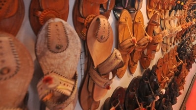 These sandals are expected to be priced around $930 or ₹84,000 per pair. (HT Photo) These sandals are expected to be priced around $930 or ₹84,000 per pair. (HT Photo)