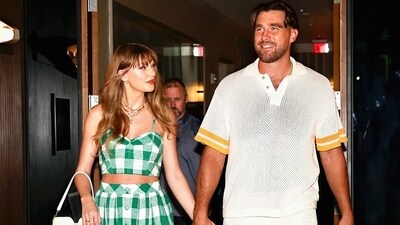 Taylor Swift stunned in a green and white checkered co-ord set during an appearance with Travis Kelce (Instagram) Taylor Swift stunned in a green and white checkered co-ord set during an appearance with Travis Kelce (Instagram)