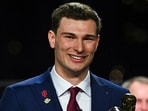 Indiana Hoosiers quarterback Fernando Mendoza wins the Heisman Trophy.
