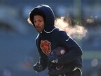 Rome Odunze #15 of the Chicago Bears warms up prior to a game against the Cleveland Browns Rome Odunze #15 of the Chicago Bears warms up prior to a game against the Cleveland Browns