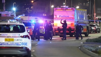 Police cordon off an area at Bondi Beach after a reported shooting in Sydney, Sunday, Dec. 14, 2025. (AP Photo/Mark Baker) (AP) Police cordon off an area at Bondi Beach after a reported shooting in Sydney, Sunday, Dec. 14, 2025. (AP Photo/Mark Baker) (AP)