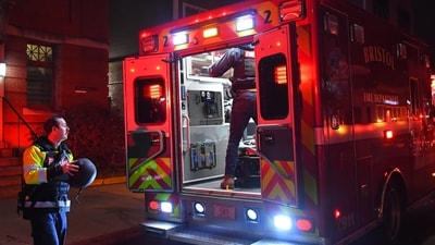 Emergency personnel step out of a vehicle near Brown University in Providence, R.I., on Saturday, Dec. 13, 2025, during the investigation of a shooting. (AP Photo/Steven Senne) (AP) Emergency personnel step out of a vehicle near Brown University in Providence, R.I., on Saturday, Dec. 13, 2025, during the investigation of a shooting. (AP Photo/Steven Senne) (AP)
