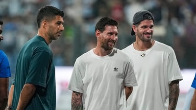Apart from Lionel Messi, his friends and club teammates Luis Suárez and Rodrigo De Paul were also greeted with huge cheers from fans inside the stadium.&nbsp;&nbsp;&nbsp; (PTI)