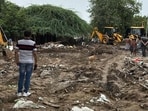 A separate list will document structures already demolished, with warning boards installed on site to clearly state that the land belongs to the Authority, said officials urging anonymity. (HT Archive)
