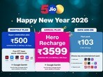 జియో 'హ్యాపీ న్యూ ఇయర్ 2026' ప్లాన్స్: అపరిమిత 5జీ, భారీ OTT ఆఫర్‌లు
