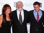 Honoree Rob Reiner arrives with his wife Michele, and son Nick at the 41st Annual Chaplin Award Gala in New York City.