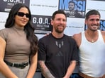 Subhashree Ganguly met Lionel Messi at the Kolkata event.