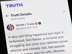 US President Donald Trump's Truth Social post on the death of actor and director Rob Reiner on December 15, 2025. US President Donald Trump's Truth Social post on the death of actor and director Rob Reiner on December 15, 2025.