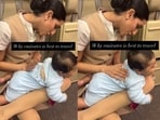 A woman recalled a Emirates journey where a flight attendant helped soothe her toddler. A woman recalled a Emirates journey where a flight attendant helped soothe her toddler.