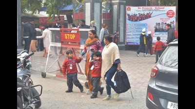 The e-mails were received by 15 private schools situated in Amritsar city and adjoining rural areas. (Sameer Sehgal/HT)