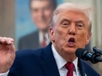 President Donald Trump speaks during a presentation in the Oval Office of the White House. President Donald Trump speaks during a presentation in the Oval Office of the White House.