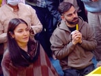 Anushka Sharma and Virat Kohli at Premanand Maharaj's ashram. Anushka Sharma and Virat Kohli at Premanand Maharaj's ashram.