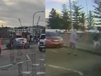Australia Bondi Beach shooting: Dashcam video captures couple confronting gunman before fatal shooting.