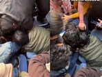 Fans fought over a football kicked by Lionel Messi at Delhi’s Arun Jaitley Stadium. Fans fought over a football kicked by Lionel Messi at Delhi’s Arun Jaitley Stadium.