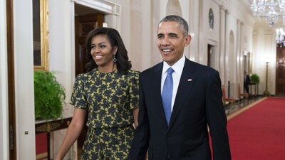 Michelle Obama shared her grief on Jimmy Kimmel Live! about the murder of her friends, Rob and Michele Reiner, (AP File)
