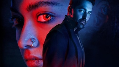 Thamma stars Ayushmann Khurrana and Rashmika Mandanna in the lead. Thamma stars Ayushmann Khurrana and Rashmika Mandanna in the lead.
