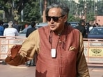 Congress MP Shashi Tharoor at Parliament premises during the ongoing Winter Session, in New Delhi on Wednesday. (ANI Photo/Jitender Gupta)