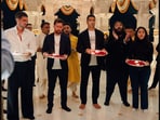 Lionel Messi with Anant Ambani, Radhika Merchant, and others during the Vantara visit. 