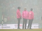 The fourth T20I was cancelled in Lucknow due to fog.