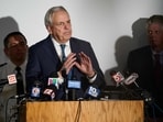Rhode Island Attorney General Peter Noronha speaks during a press conference into the ongoing investigation into the December 13 mass shooting at Brown University.