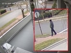 The person of interest in connection with the December 13, 2025 shooting at Brown University, in Providence, Rhode Island walks in a screengrab from video released by authorities in the US