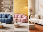 Unique sofa finds on Amazon that will take your basic space and transform it into a chic, glam abode.(AI generated)