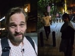 YouTuber Karl Rock was helped by locals in Bengaluru after a woman asked him for money.