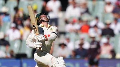 Carey scored at a quick rate rate through his innings, provided support by Josh Inglis and Mitchell Starc later on. He was dismissed late in the day on 106, but ensured Australia have a sizeable first innings score to defend on forthcoming days. (REUTERS)