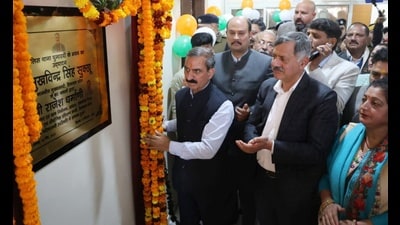 Chief minister Sukhvinder Singh Sukhu inaugurates newly constructed building of Ghumarvi Police station in Bilaspur district on Wednesday. (HT Photo) Chief minister Sukhvinder Singh Sukhu inaugurates newly constructed building of Ghumarvi Police station in Bilaspur district on Wednesday. (HT Photo)