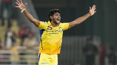 Cricketer Matheesha Pathirana. (PTI) Cricketer Matheesha Pathirana. (PTI)