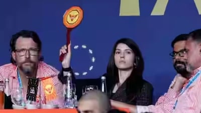 Kavya Maran and Danniel Vettori were present at auction to represent SRH. (BCCI)