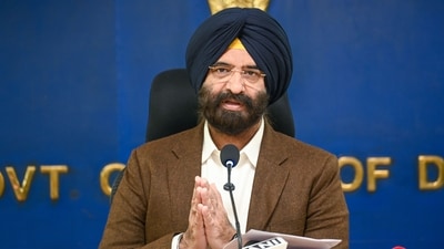 Delhi Forest and Environment Minister Manjinder Singh Sirsa during a press conference on the issue of Delhi pollution, at the Delhi Secretariat, in New Delhi. (Photo by RAJ K RAJ / Hindustan Times) (RAJ K RAJ /HT PHOTO) Delhi Forest and Environment Minister Manjinder Singh Sirsa during a press conference on the issue of Delhi pollution, at the Delhi Secretariat, in New Delhi. (Photo by RAJ K RAJ / Hindustan Times) (RAJ K RAJ /HT PHOTO)