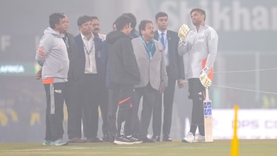 The umpires inspected the visibility five times, that even BCCI vice-president Rajeev Shukla had to intervene. (PTI)