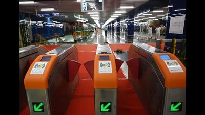 The proposed 11.63-km underground line would link Airport Express with Old Gurugram, while an elevated HMRTC option projects much higher ridership. (HT Archive) The proposed 11.63-km underground line would link Airport Express with Old Gurugram, while an elevated HMRTC option projects much higher ridership. (HT Archive)