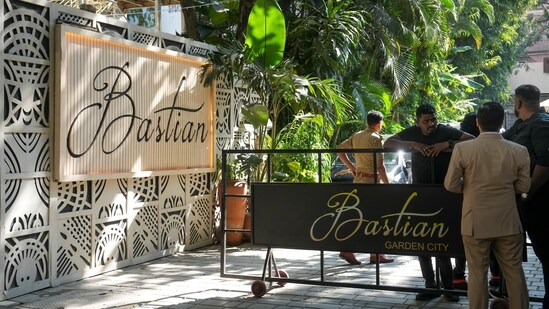Bengaluru: A view of Bastian Garden City, a pub co-owned by actor Shilpa Shetty, during a raid by the Income Tax Department, in Bengaluru, Wednesday, Dec. 17, 2025. (PTI Photo/Shailendra Bhojak) (PTI)