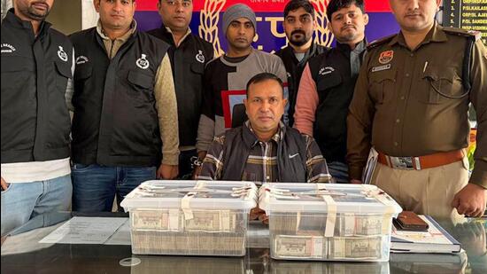 The PSO allegedly switched off his phone, parked the cash-filled car near Batra Hospital and later returned to Gurugram, where crime branch teams arrested him. (HT Photo)