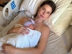 Amanda Cerny shares photographs of newborn twins on Instagram.(Instagram/amandacerny)