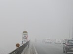 The Delhi-Gurgaon Expressway on Thursday morning. (Parveen Kumar/HT Photo)