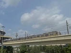 The announcement further said that Gurugram Metro will not be merged with the existing Rapid Metro at Cyber City. (HT)