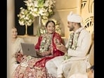 The bride reacted to a comment questioning her priorities and workplace culture. The bride reacted to a comment questioning her priorities and workplace culture.