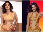 Harnaaz Sandhu dazzles in a sheer gown for Miss Cosmo 2025. (Instagram)