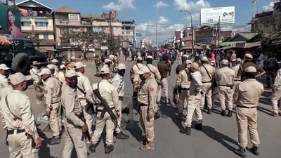 Security has been tightened along the NH 2 in Kangpokpi district in view of Thongam's visit (ANI/ Representational) Security has been tightened along the NH 2 in Kangpokpi district in view of Thongam's visit (ANI/ Representational)