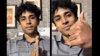 The update comes days after Uthaiah went viral for a video in which he announced his intention to resign from his job. (Instagram/@aanshul.uthaiah) The update comes days after Uthaiah went viral for a video in which he announced his intention to resign from his job. (Instagram/@aanshul.uthaiah)