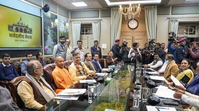 An all-party meeting in progress on the eve of the winter session of the Uttar Pradesh legislature. (PTI PHOTO) An all-party meeting in progress on the eve of the winter session of the Uttar Pradesh legislature. (PTI PHOTO)