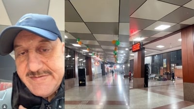Anupam Kher shared a video from the Varanasi railway station.