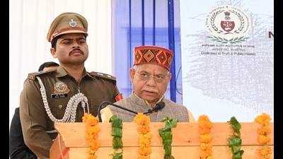 Governor Shiv Pratap Shukla called upon the young officers to remain committed to constitutional values, integrity and professional excellence, thereby becoming true custodians of the benchmark, as set up by the audit and accounts service throughout the country. (HT Photo) Governor Shiv Pratap Shukla called upon the young officers to remain committed to constitutional values, integrity and professional excellence, thereby becoming true custodians of the benchmark, as set up by the audit and accounts service throughout the country. (HT Photo)