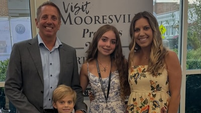 Greg Biffle, with his wife, Cristina Grossu and their children. (Cristina Grossu on Instagram) Greg Biffle, with his wife, Cristina Grossu and their children. (Cristina Grossu on Instagram)