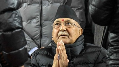 KP Sharma Oli's success comes after he stepped down as prime minister during a September youth-led uprising. (AFP) KP Sharma Oli's success comes after he stepped down as prime minister during a September youth-led uprising. (AFP)